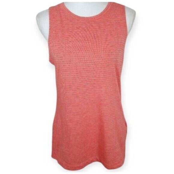 ATHLETIC WORKS STRIPE ORANGE T-SHIRT TANK TOP SZ.8-10 EUC. - Picture 2 of 7